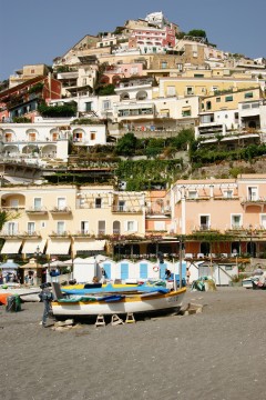 Positano er en meget bratt by, som gir sterke lårmuskler