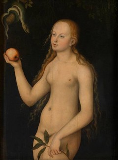 Eva av Lucas Cranach I, Koninklijk Museum voor Schone Kunsten, Antwerpen, Flandern, Belgia