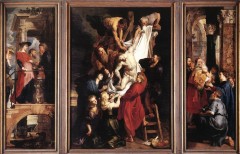 Triptych, katedral, Rubens, Antwerpen, Flandern, Belgia