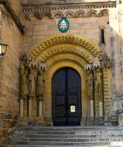 Adamspforte, Kaiserdom, Altstadt, Bamberg, Sør-Tyskland, Tyskland