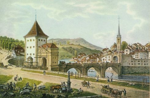 Untertorbrücke, Felsenburgturm, Altstadt, Bern, Nord-Sveits, Sveits