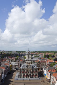 Det gamle rådhuset på Markt, Delft, Zuid-Holland, Sør-Nederland, Nederland