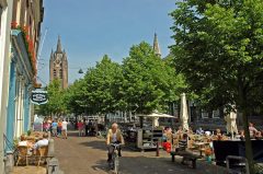 Kleywegs Staadskoffyhuis, Oude Kerk, Delft, Zuid-Holland, Sør-Nederland, Nederland