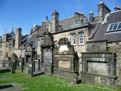 Greyfriars Kirkyard, Old Town, Edinburgh, Skottland, Storbritannia