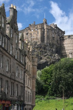 Grassmarket, Castle Hill, Edinburgh, Skottland, Storbritannia