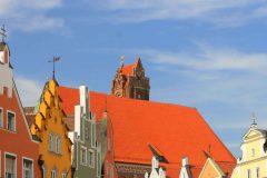 Landshut, Bayern, Altstadt, Neustadt, barokk, Historisk, Middelalder, Markt, Burg Trausnitz, Sør-Tyskland, Tyskland