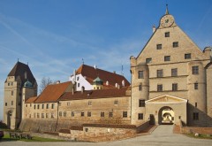 Burg Trausnitz, Landshut, Bayern, Altstadt, Neustadt, barokk, Historisk, Middelalder, Markt, Sør-Tyskland, Tyskland