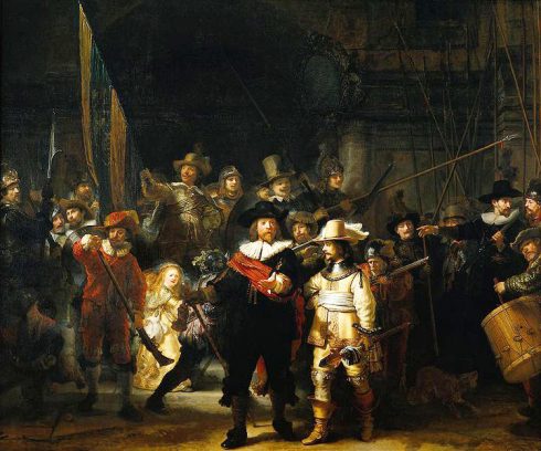 Nattevakten, Rembrandt van Rijn, Leiden, Zuid-Holland, Sør-Nederland, Nederland