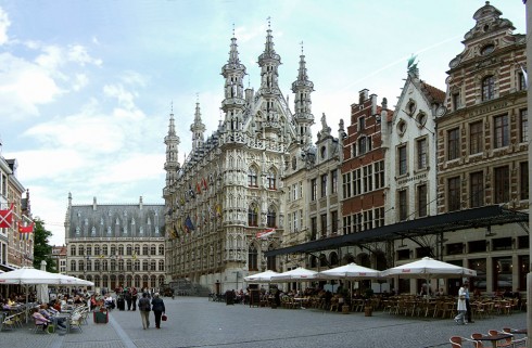 Grote Markt, Leuven, Flandern, Belgia