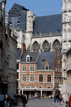 Grote Markt, Sint Pieterskerk, Leuven, Flandern, Belgia