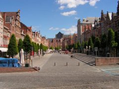 Oude Markt, Leuven, Flandern, Belgia