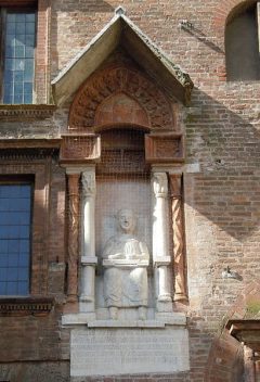 Vergil, Piazza Broletto, Mantova, Lombardia, Nord-Italia, Italia 