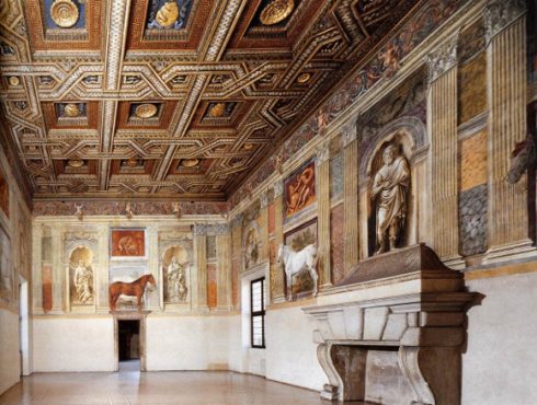 Giulio Romano, Palazzo Te, Sala dei Cavalli, Mantova, Lombardia, Nord-Italia, Italia 