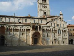 Porta Regia, sørfasade, Duomo, Modena, Emilia Romagna, Nord-Italia, Italia