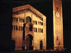 fasade, duomo, Parma, Emilia Romagna, Nord-Italia, Italia 