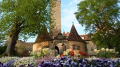 Burgtor, Rothenburg ob der Tauber, Bayern, Sør-Tyskland, Tyskland