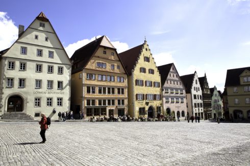 Marktplatz, Rothenburg ob der Tauber, Bayern, Sør-Tyskland, Tyskland