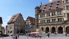 Marktplatz, Rothenburg ob der Tauber, Bayern, Sør-Tyskland, Tyskland