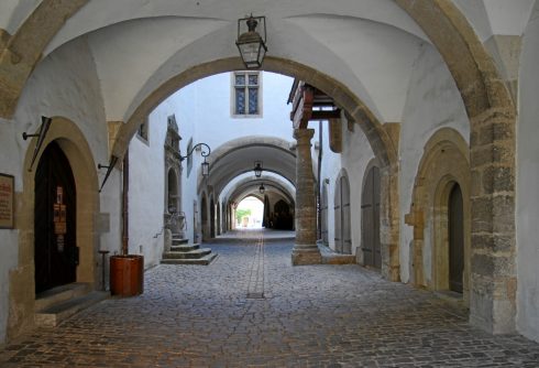 Historiengewölbe, Rathaus, Rothenburg ob der Tauber, Bayern, Sør-Tyskland, Tyskland