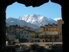 Teatro romano, Aosta, Valle d'Aosta, Nord-Italia, Italia