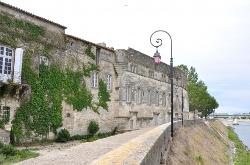 Rhône, quai, Arles, Provence, Sør-Frankrike, Frankrike