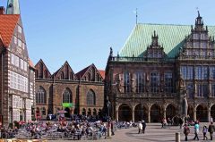 Bremen, Unesco, Altstadt, Historisk,Middelalder, Marktplatz, Rathaus, Weser-renessanse Nord-Tyskland, Tyskland