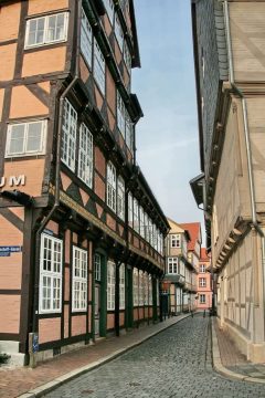 Middelaldersmuget Kalandgasse, Celle, Nord-Tyskland, Tyskland