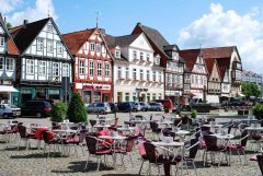 Markt, Celles historisk bykjerne, Celle, Nord-Tyskland, Tyskland