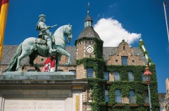 Rathaus, Jan Wellem, Altstadt, Düsseldorf, Nordrhein-Westfalen, Vest-Tyskland, Tyskland