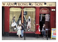 Grassmarket store, Edinburgh, Skottland, Storbritannia