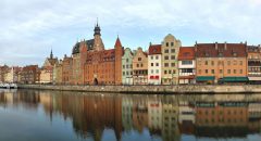 havne-kanalen, Gdansk, gamlebyen Stare Miasto, nybyen Glowne Miasto, markedsplass en Dlugi Targ, Ulica Dluga, historisk bydel, middelalder, Nord-Polen, Polen