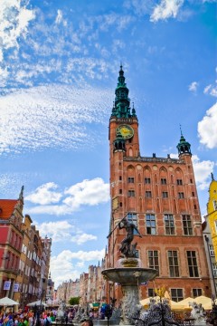 Rådhuset, Gdansk, gamlebyen Stare Miasto, nybyen Glowne Miasto, markedsplass en Dlugi Targ, Ulica Dluga, historisk bydel, middelalder, Nord-Polen, Polen