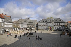 Marktbrunnen, Goslar, Nieder-Sachsen, Unesco Verdensarv, Altstadt, Historisk, Middelalder, Markt, Nord-Tyskland, Tyskland