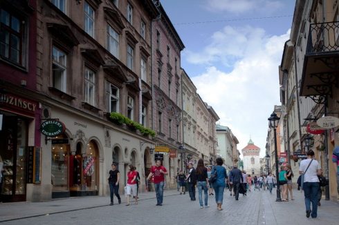 Krakow, Unesco Verdensarv, gamlebyen Stare Miasto, Basilica Santa Maria, historisk bydel, middelalder, markedsplass Rynek Glowny, Sør-Polen, Polen