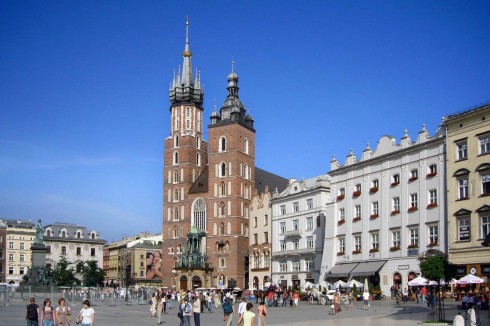 Krakow, Unesco Verdensarv, Sukiennice, Basilica Santa Maria, gamlebyen Stare Miasto, historisk bydel, middelalder, markedsplass Rynek Glowny, Wawelborgen, Kazimierz, Sør-Polen, Polen