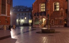 Mariackaplassen, Krakow, Unesco Verdensarv, gamlebyen Stare Miasto, historisk bydel, middelalder, markedsplass Rynek Glowny, Sør-Polen, Polen