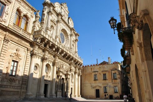 Chiesa Santa Croce, barokk, Lecce, Puglia, Sør-Italia, Italia