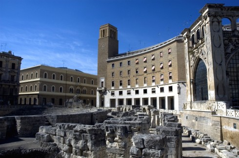 Palazzo del Seggio o Sedile fra 1400-tallet, Lecce, Puglia, Sør-Italia, Italia