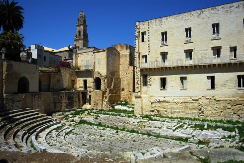 Teater, romertid, Lecce, Puglia, Sør-Italia, Italia