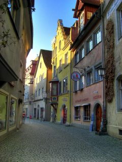 In der Grub, Altstadt, Historisk, Lindau, Bodensee, Sør-Tyskland, Tyskland