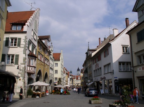 Maximilianstrasse, Historisk, Lindau, Bodensee, Sør-Tyskland, Tyskland