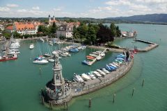  Historisk, Lindau, Bodensee, Sør-Tyskland, Tyskland