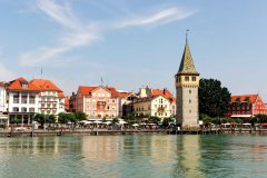 Mangenturm, fra år 1180, Altstadt, Historisk, Lindau, Bodensee, Sør-Tyskland, Tyskland