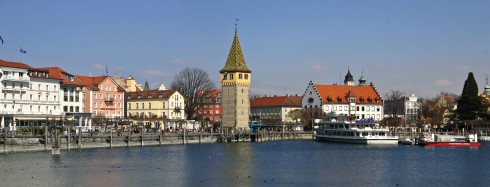 Havnen, Altstadt, Historisk, Lindau, Bodensee, Sør-Tyskland, Tyskland