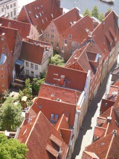 Lübeck, Trave, Østersjøen, middelalder, Backsteinsgotik, Ostsee, Unesco Verdensarv, Gamlebyen, Altstadt, Hansestadt Lübeck, Mecklenburg Vorpommern, Nord-Tyskland