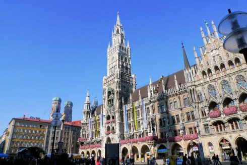 Neues Rathaus, Marienplatz, Altstadt, München, Bayern, Sør-Tyskland, Tyskland