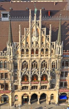 Gotisk portal, Neues Rathaus, Altstadt, München, Bayern, Sør-Tyskland, Tyskland