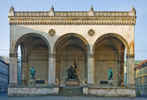 Feldherrnhalle, Altstadt, München, Bayern, Sør-Tyskland, Tyskland