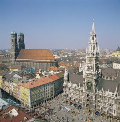 Marienplatz, Neues Rathaus, Altstadt, München, Bayern, Sør-Tyskland, Tyskland