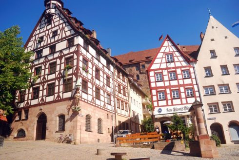 Dürer Haus, Albrecht Dürer, Nürnberg,Bayern, Unesco Verdensarv, Altstadt, Historisk, Middelalder, Marktplatz, Sør-Tyskland, Tyskland